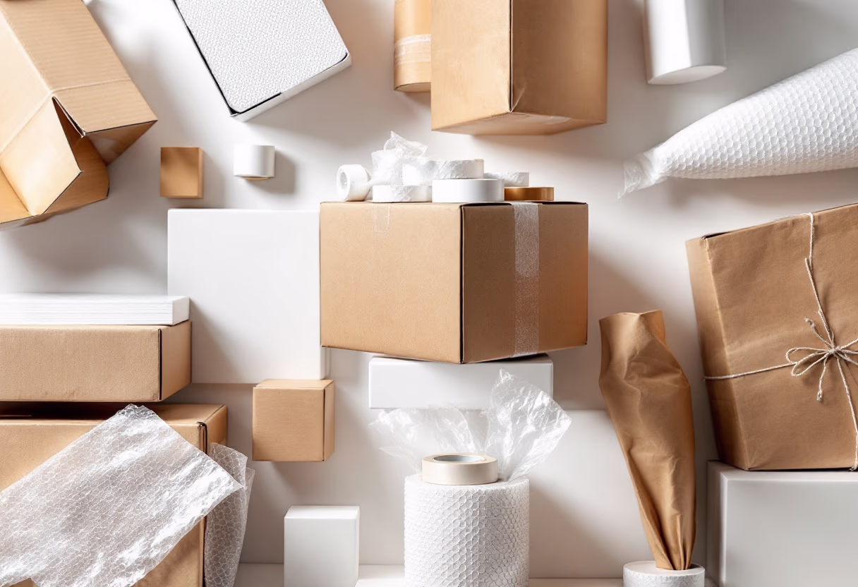 image of packing materials for a moving & storage company