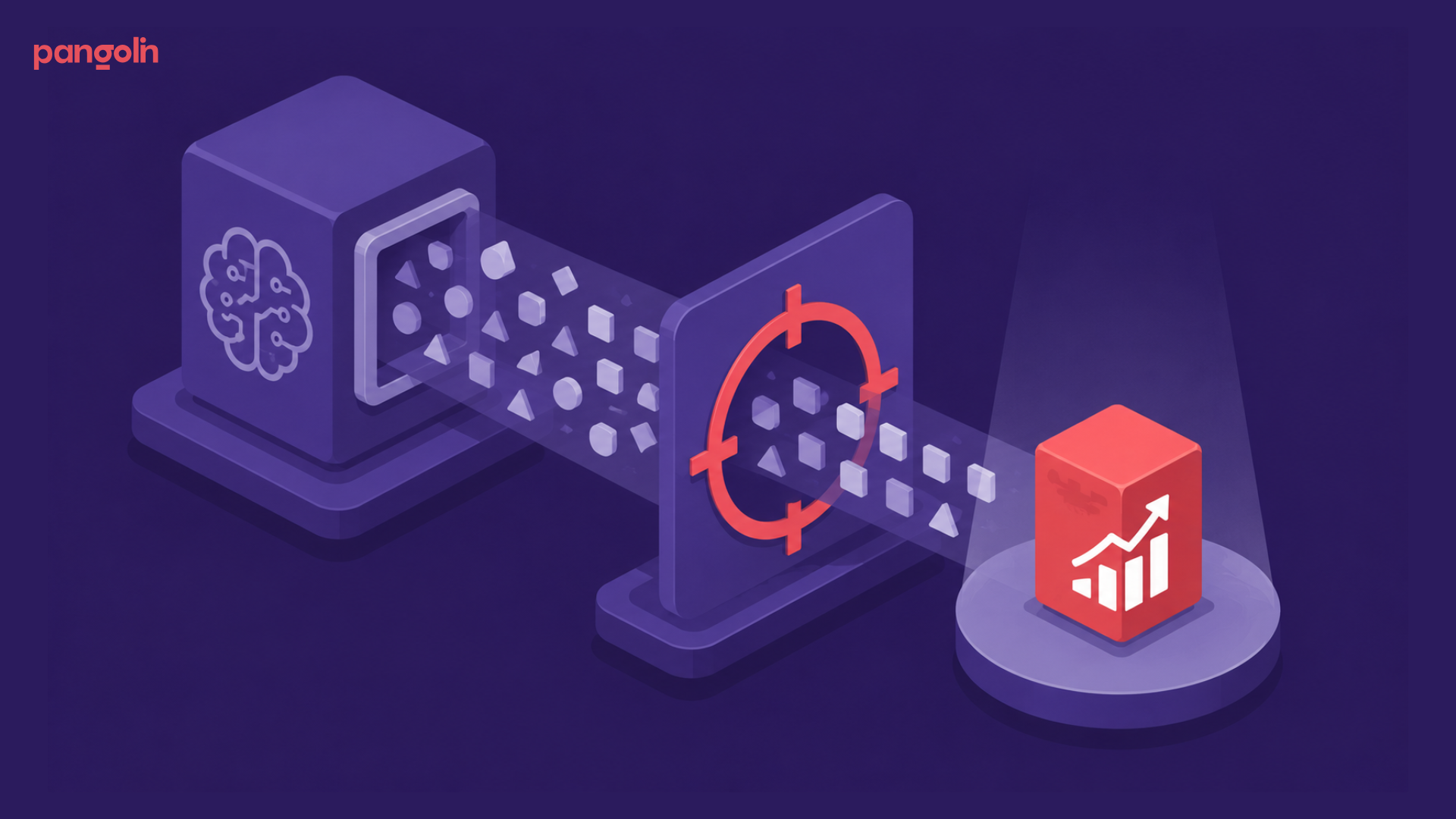Illustration representing B2B AI product differentiation, highlighting unique value propositions, industry-specific capabilities, customer outcomes, and competitive positioning in a market where multiple vendors promote AI-powered solutions.