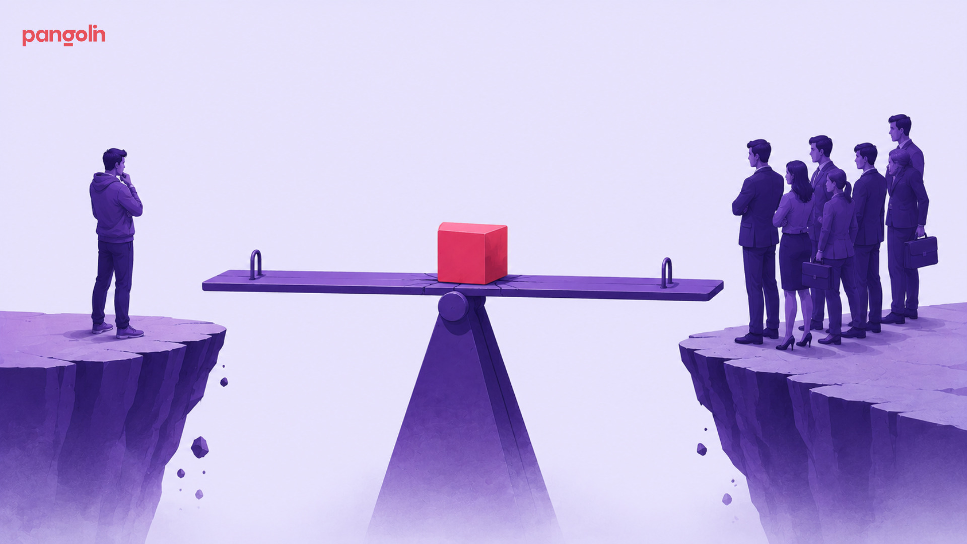 Illustration representing a value-based pricing framework for B2B SaaS, showing a structured packaging ladder aligned with different buyer segments and stages of the sales pipeline. The visual highlights progressively increasing product tiers, features, an