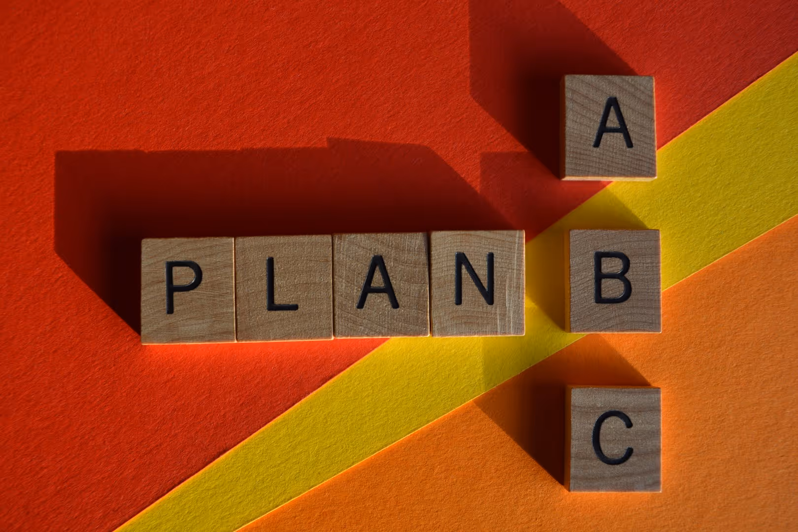 A wooden block with the letters