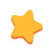 A yellow, five-pointed star stands alone against a plain background.