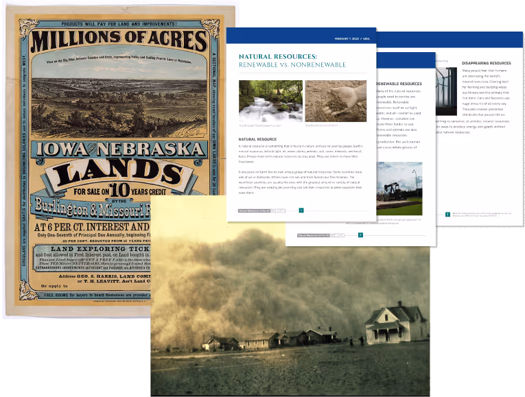 primary and secondary sources mockup with study material