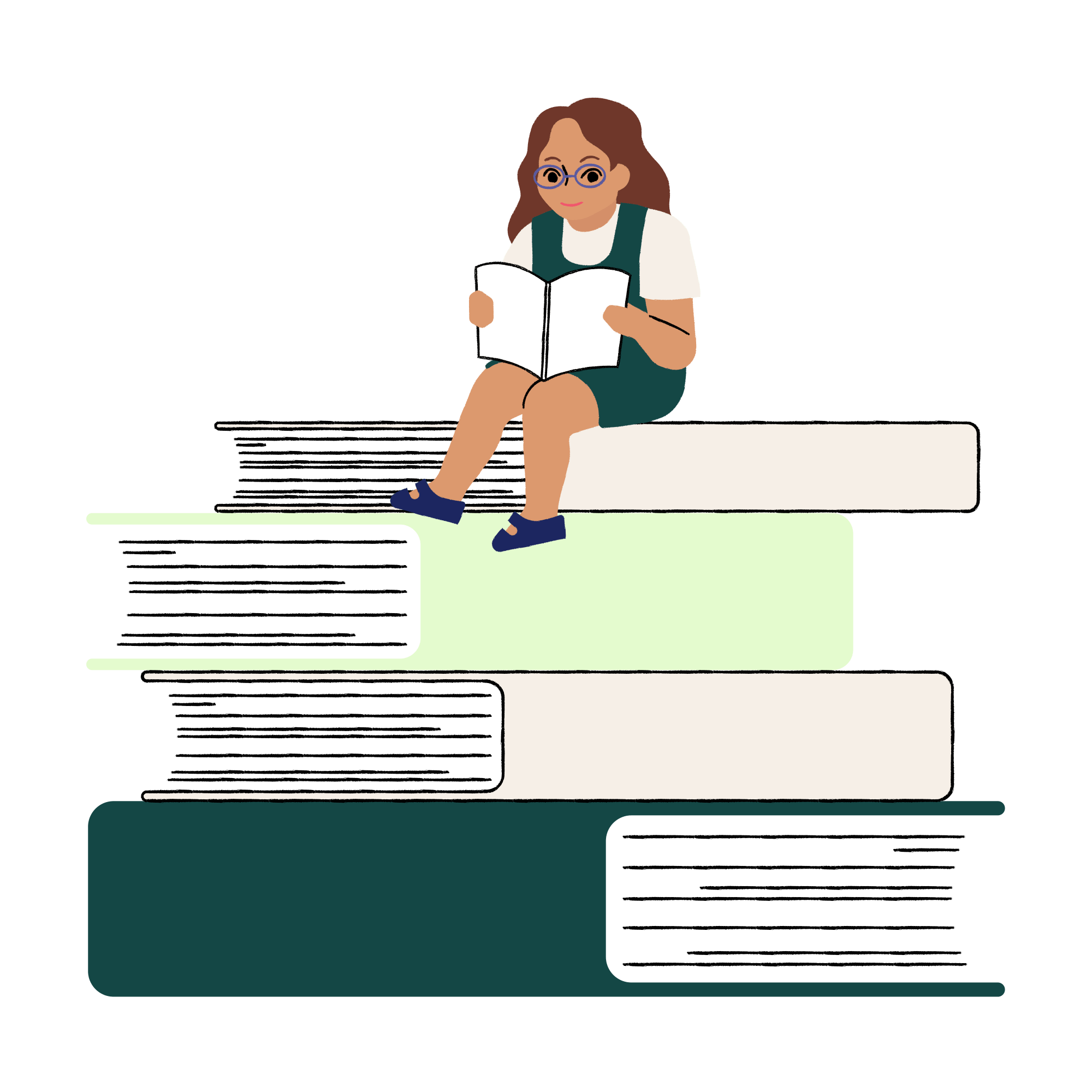 illustration of kids stacking blocks