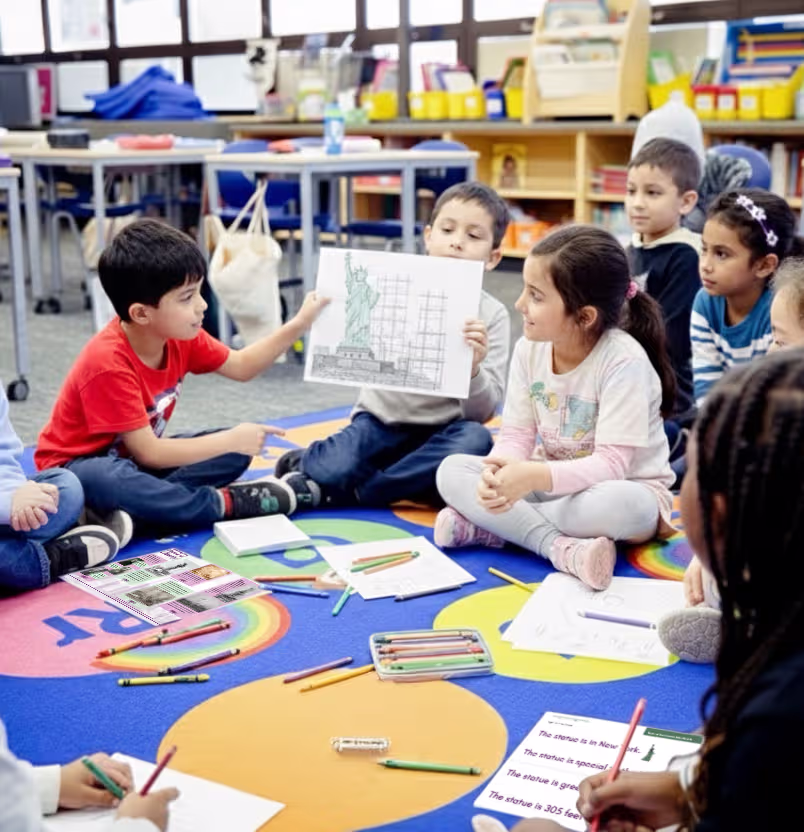 kid looking at worksheet