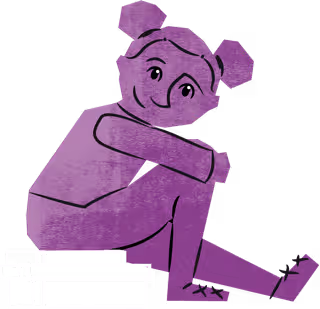 illustration of kid holding question mark