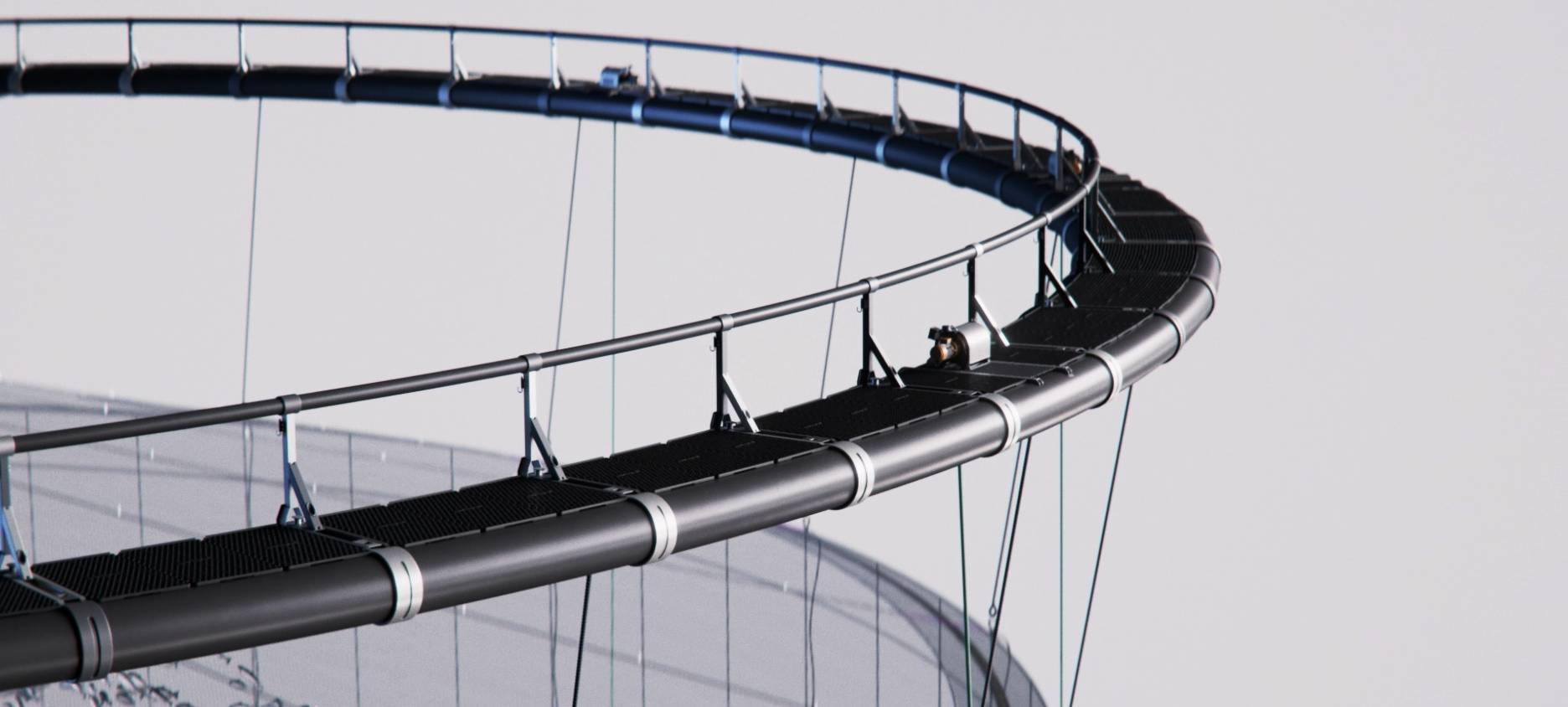 Winch Solution showcasing the funconality of the winch on a aquauculture facility