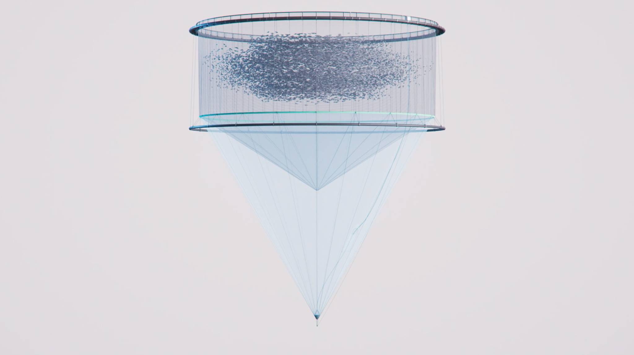 Close up of bio waste bucket from aquaculture, a bucket to collect bio waste.