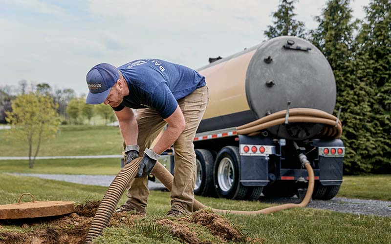 pumping a septic tank