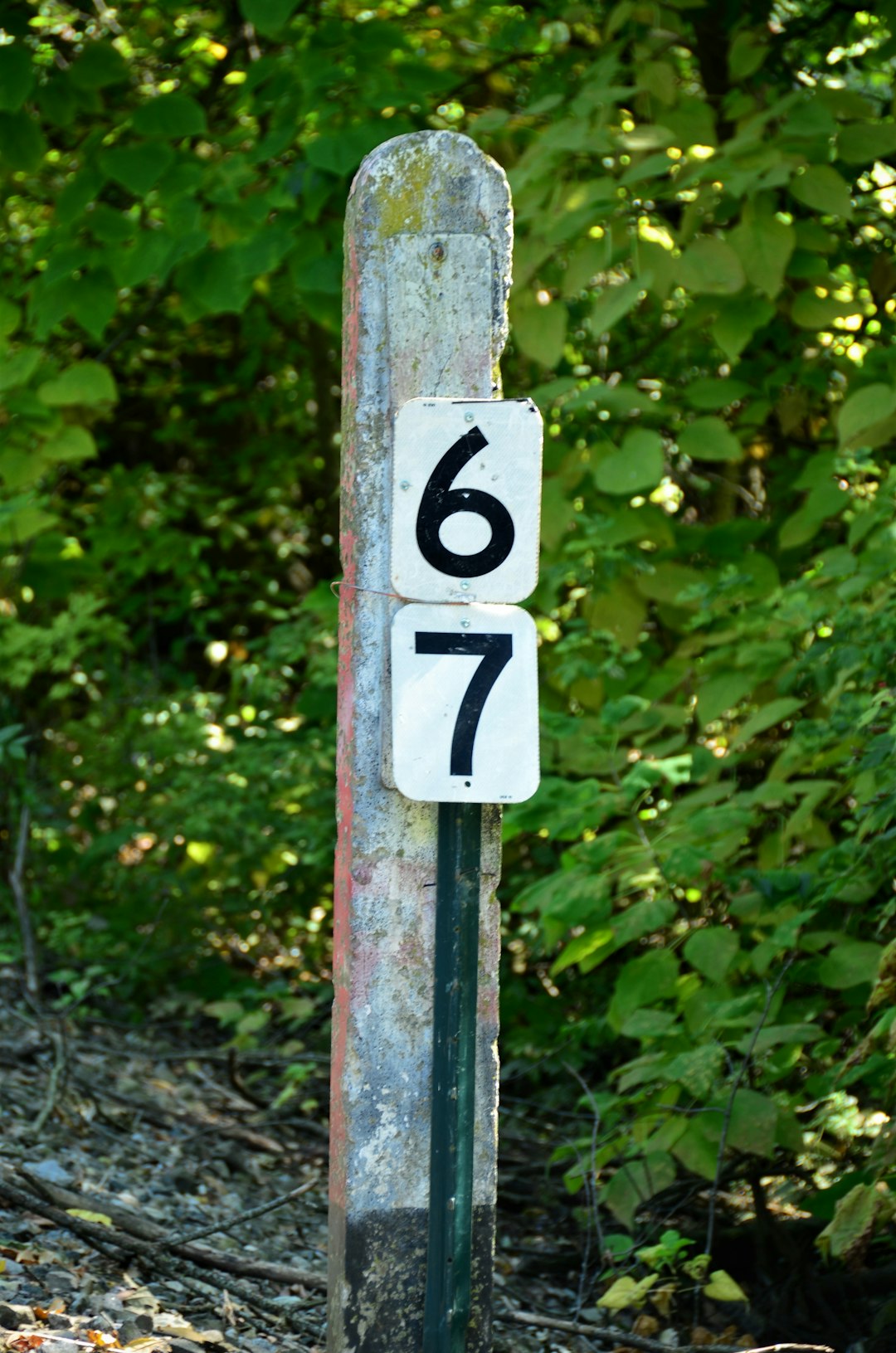 a sign on a pole