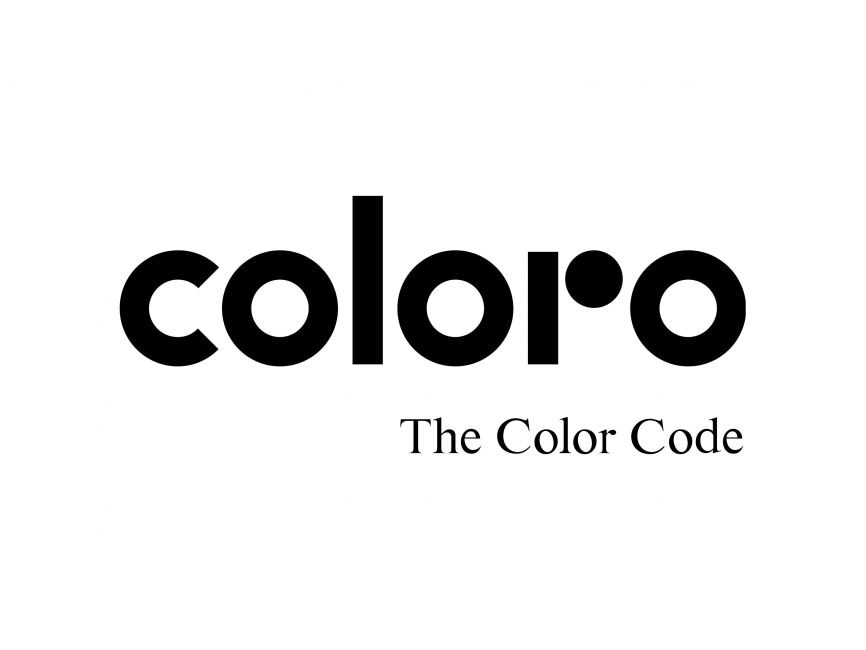 Black text logo reading 'coloro' with the tagline 'The Color Code' beneath it on a white background.