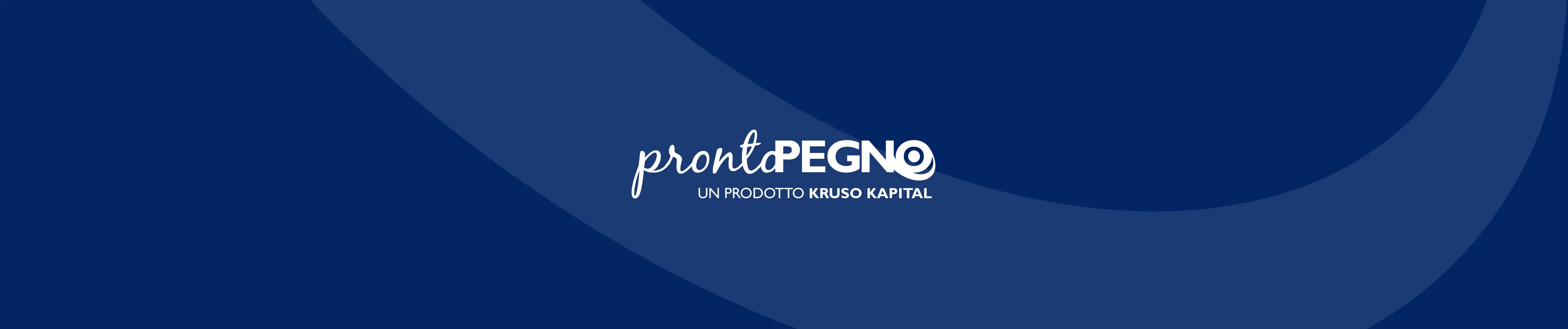 logo Prontopegno su sfondo blu