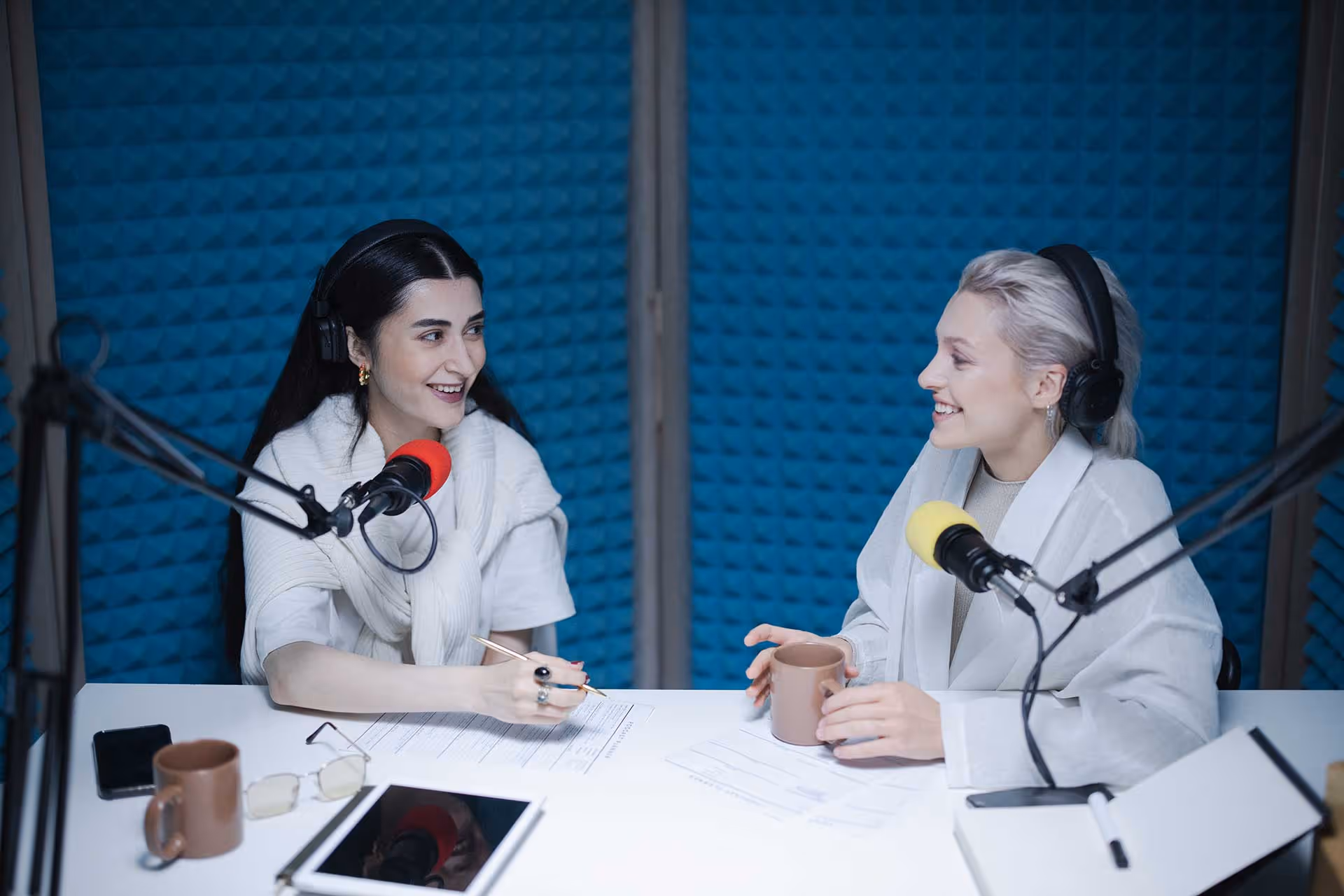 Two person sharing an interview