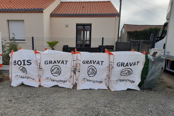 Déchets de chantier recyclés