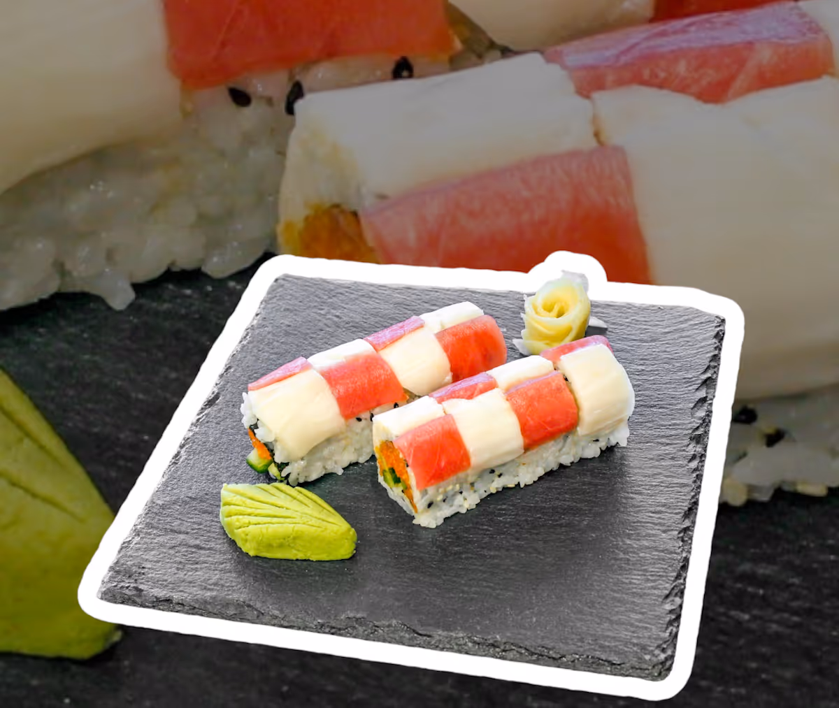 Checker board roll served on a plate