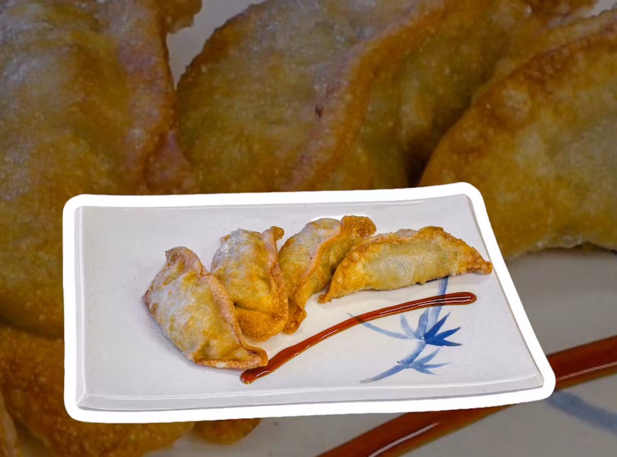 Gyoza on a plate