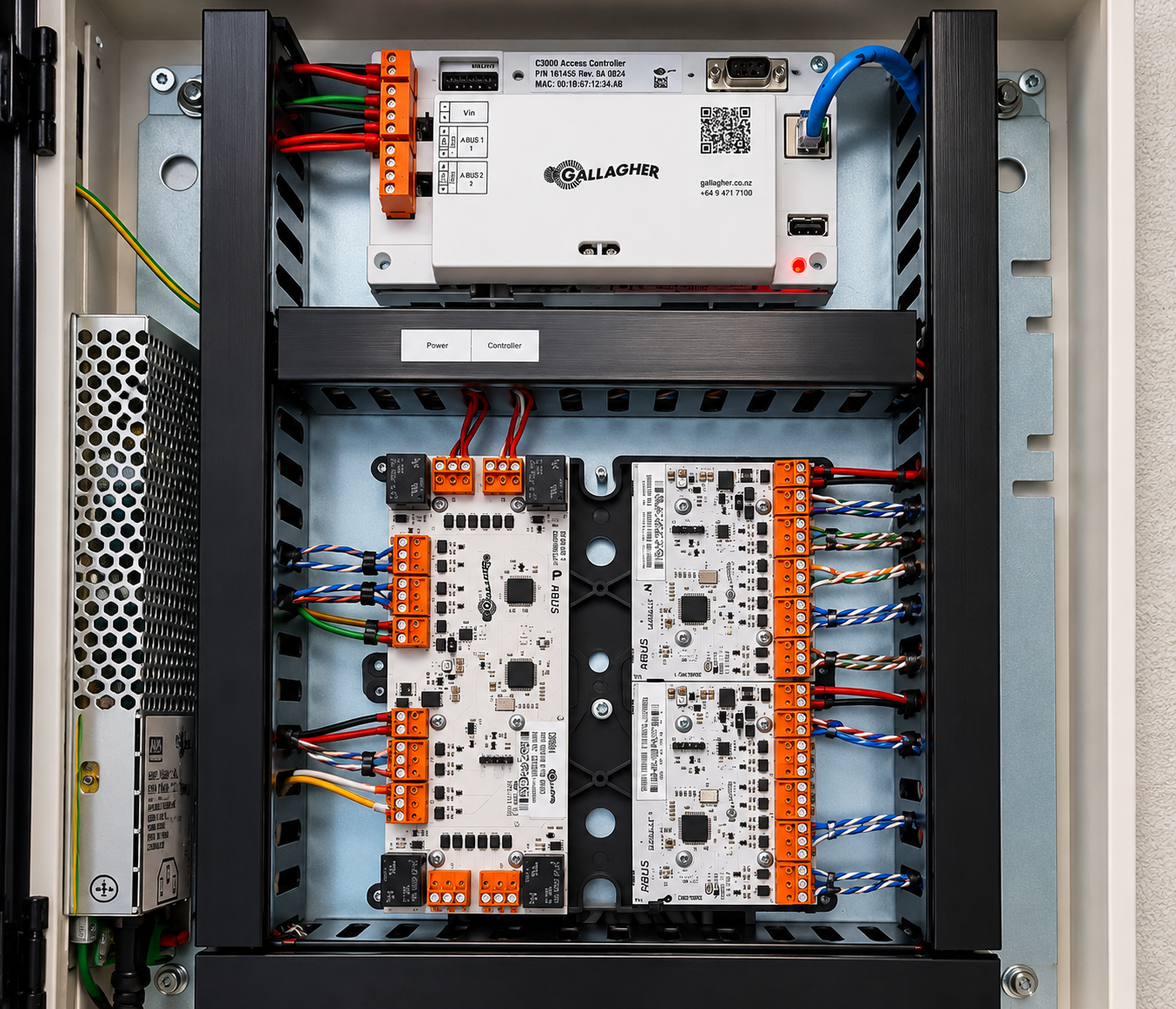 Ajax alarm keypad installed on an interior wall
