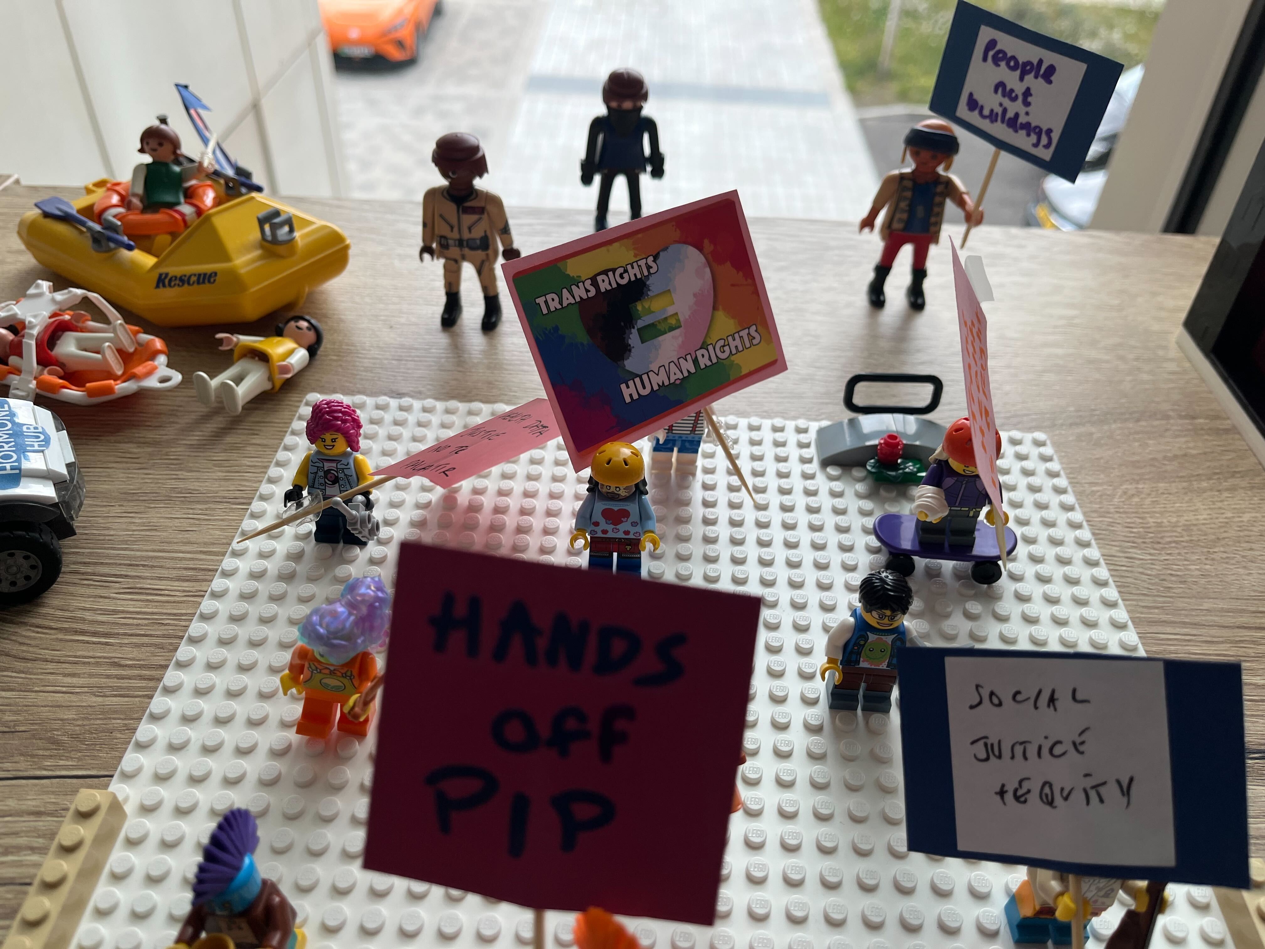 This is an image of lego being used as part of a workshop activity