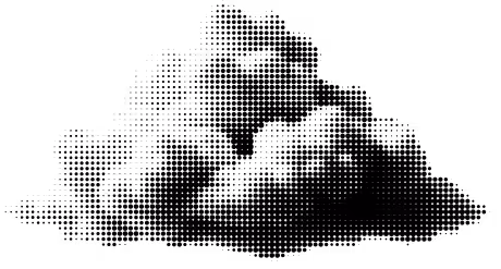 dotted cloud in the background