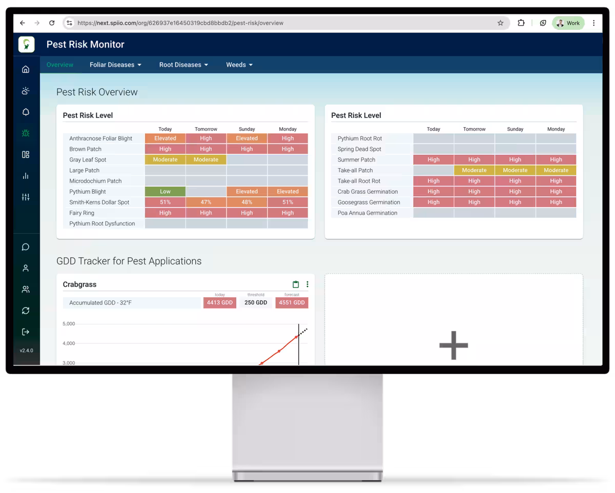 Pro web dashboard screenshot with detailed data