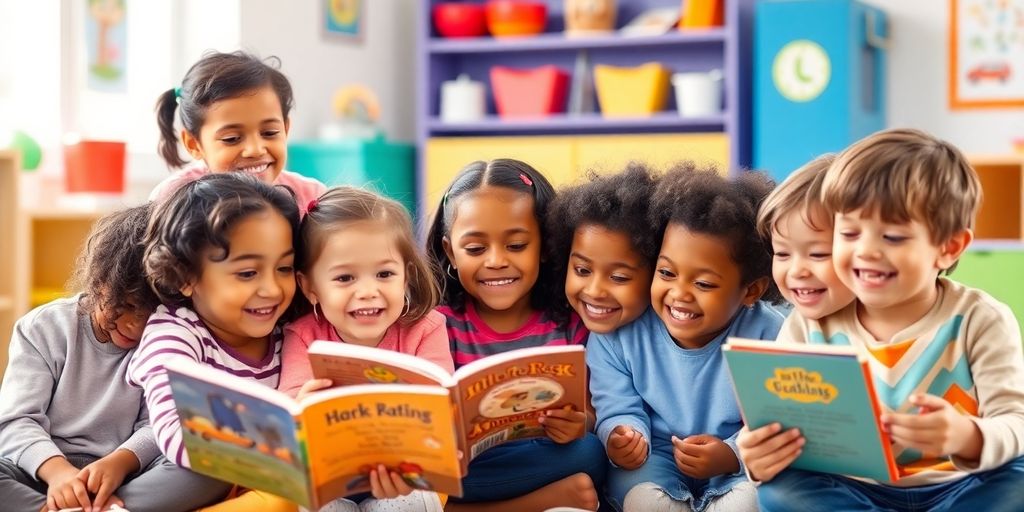 Children enjoying a storytelling session together.