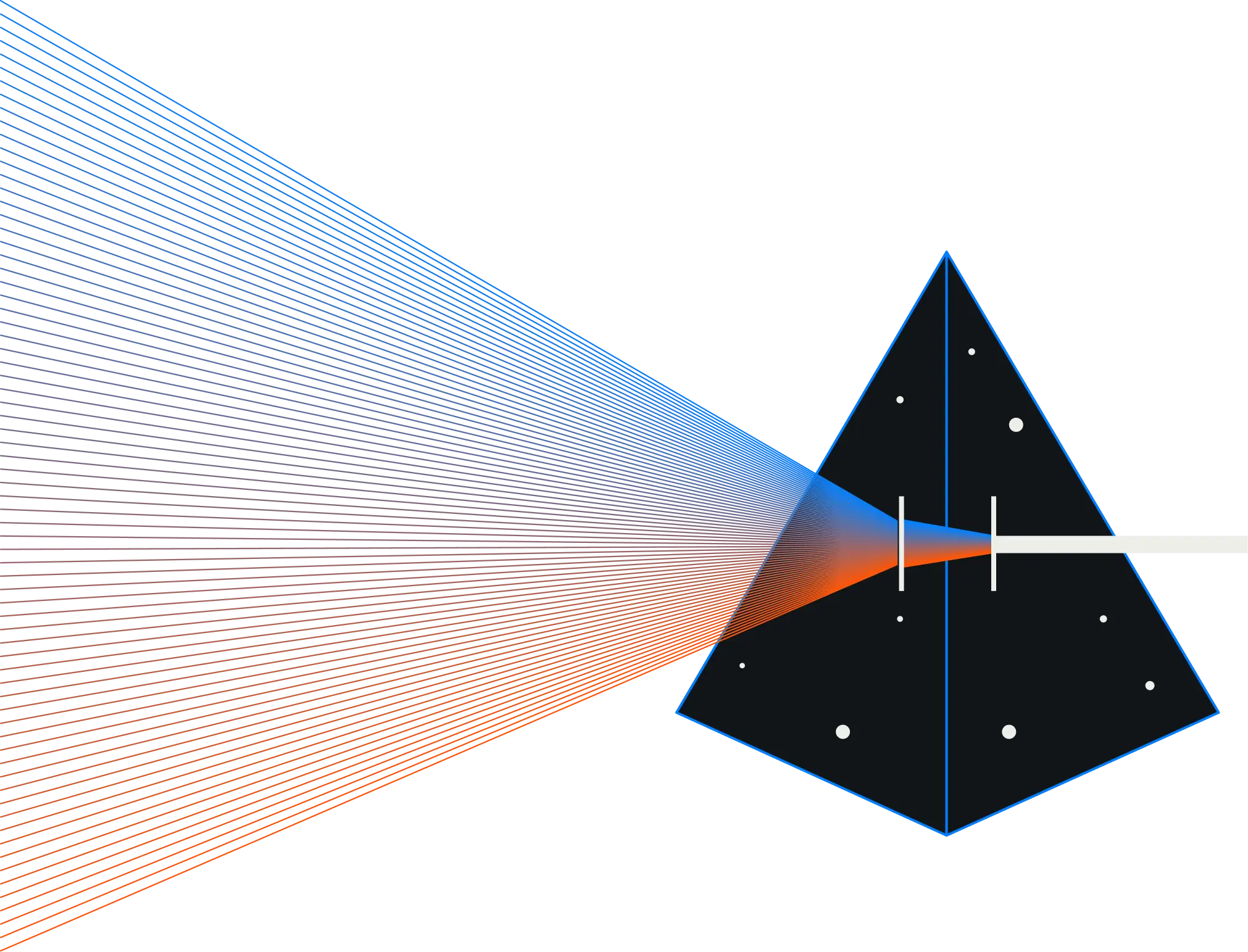 Abstrakte Visualisierung eines Prismas
