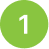 Green circle with the white number 1 centered inside.