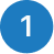 Blue circle with white number 1 centered inside.