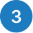 Blue circular badge with the white number 3 centered inside.