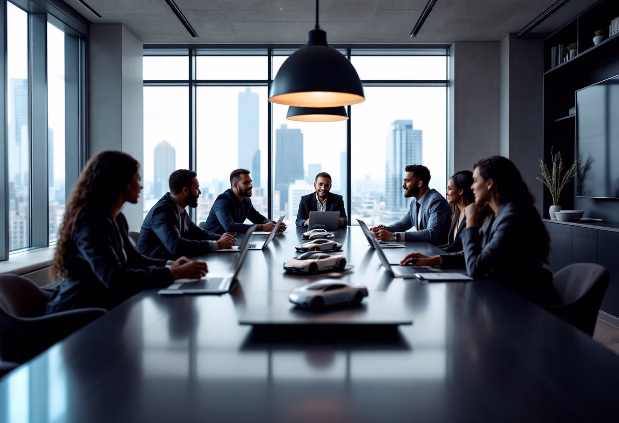 image of an office collaboration scene (for a mobility and transportation)