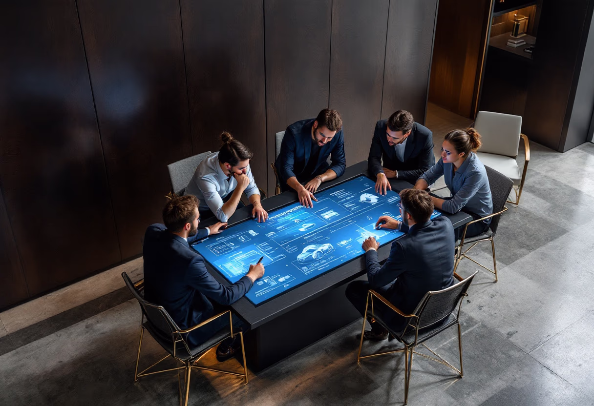 image of an office collaboration scene (for a mobility and transportation)