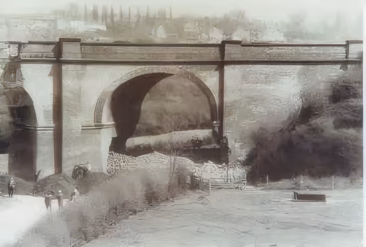 Forty Bridges ‘going’1973 by Roger Marsh