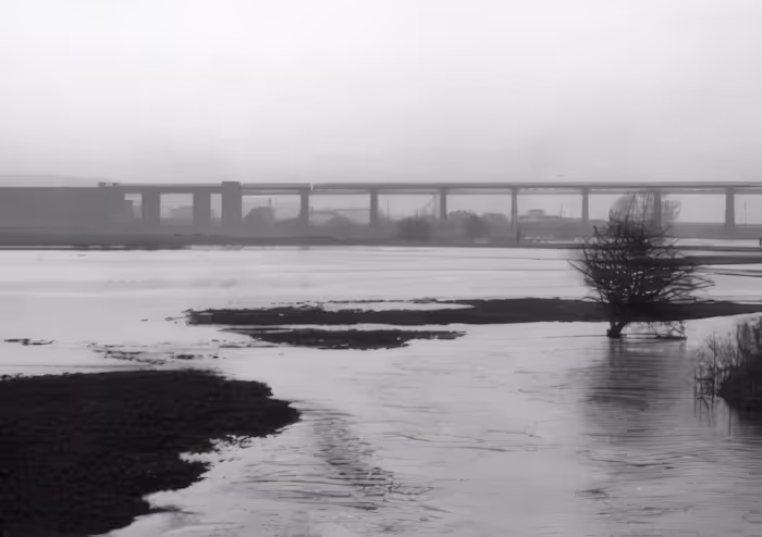 Erewash Valley in full flood 1961 (by Bob Gillott)