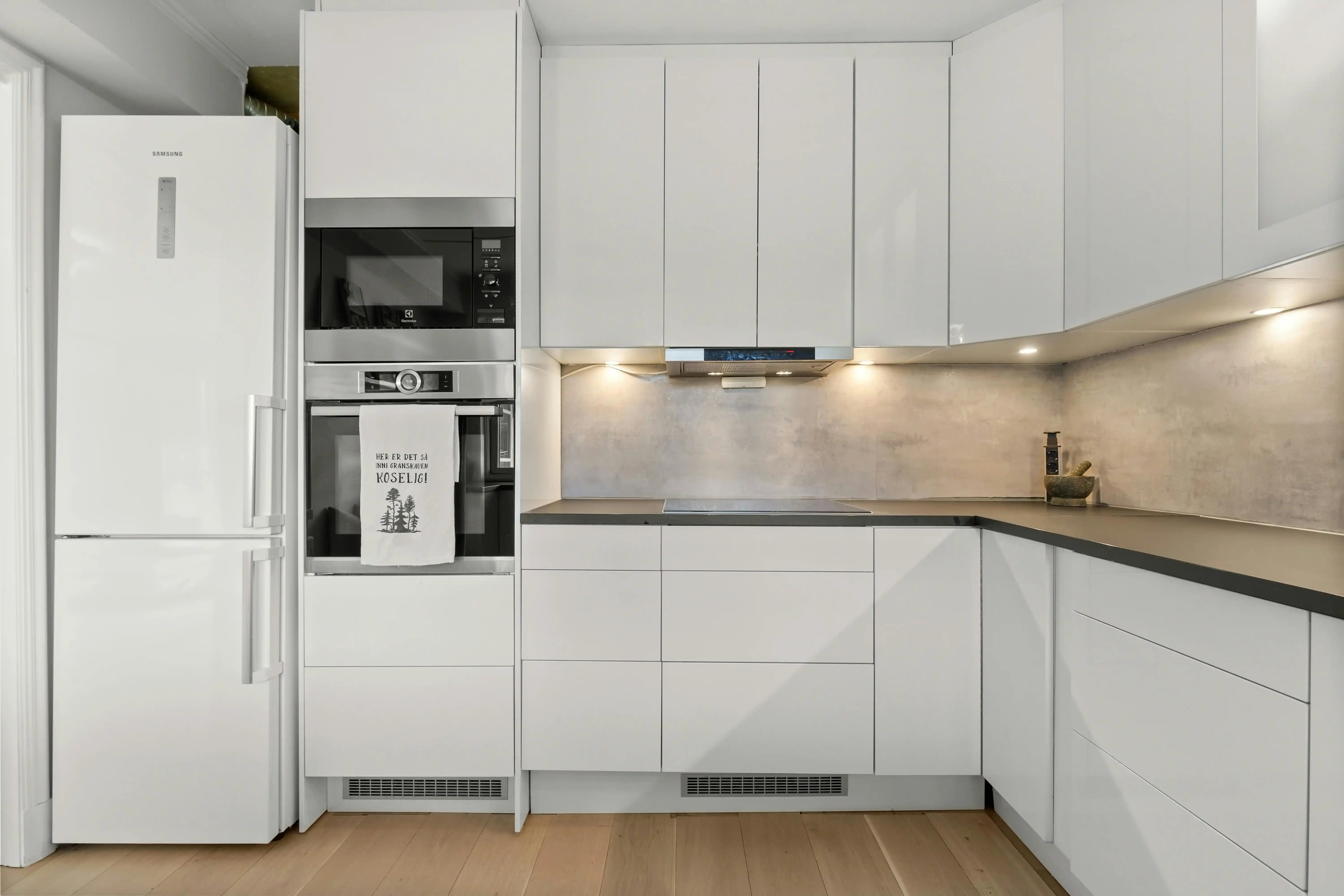 Kitchen appliance garage tambour door modern renovation Surrey White Rock BC