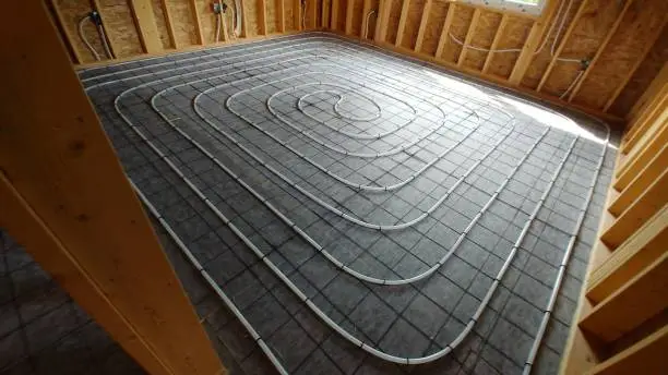 Heated bathroom floor tile radiant warming renovation Surrey White Rock BC