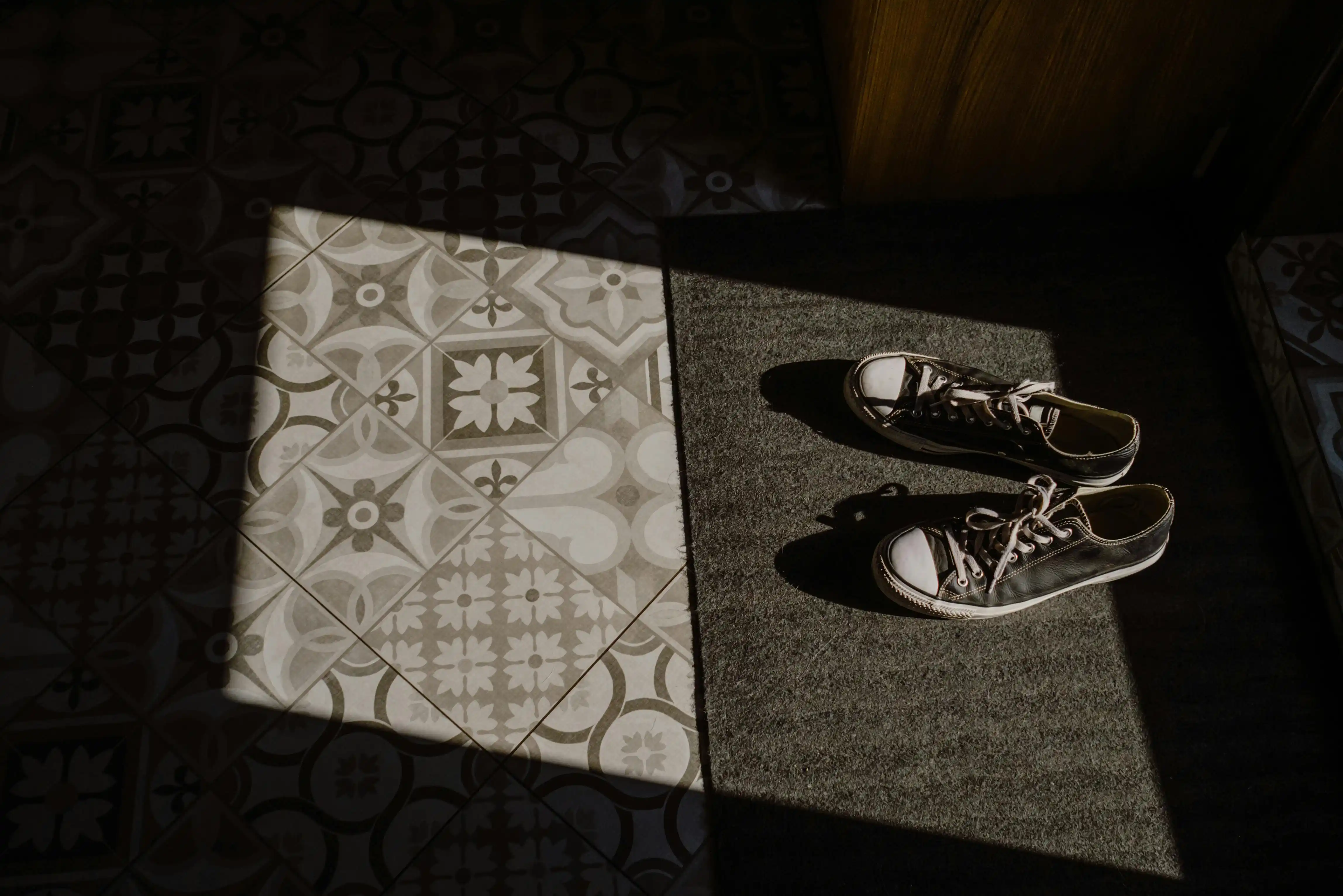 Mudroom porcelain tile floor entry renovation Surrey BC