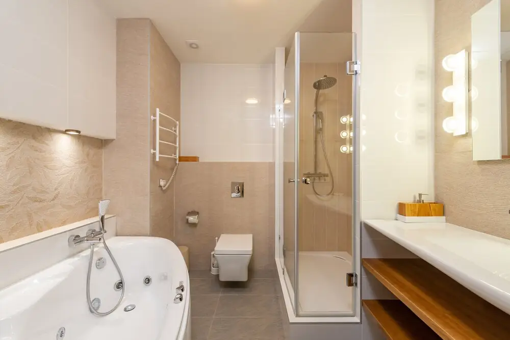 4-piece bathroom separate shower and soaker tub renovation Surrey BC