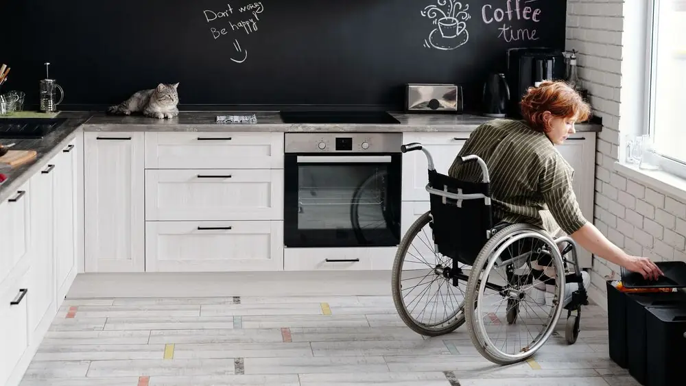 Accessible kitchen open concept wide aisle Surrey White Rock Langley BC 2026
