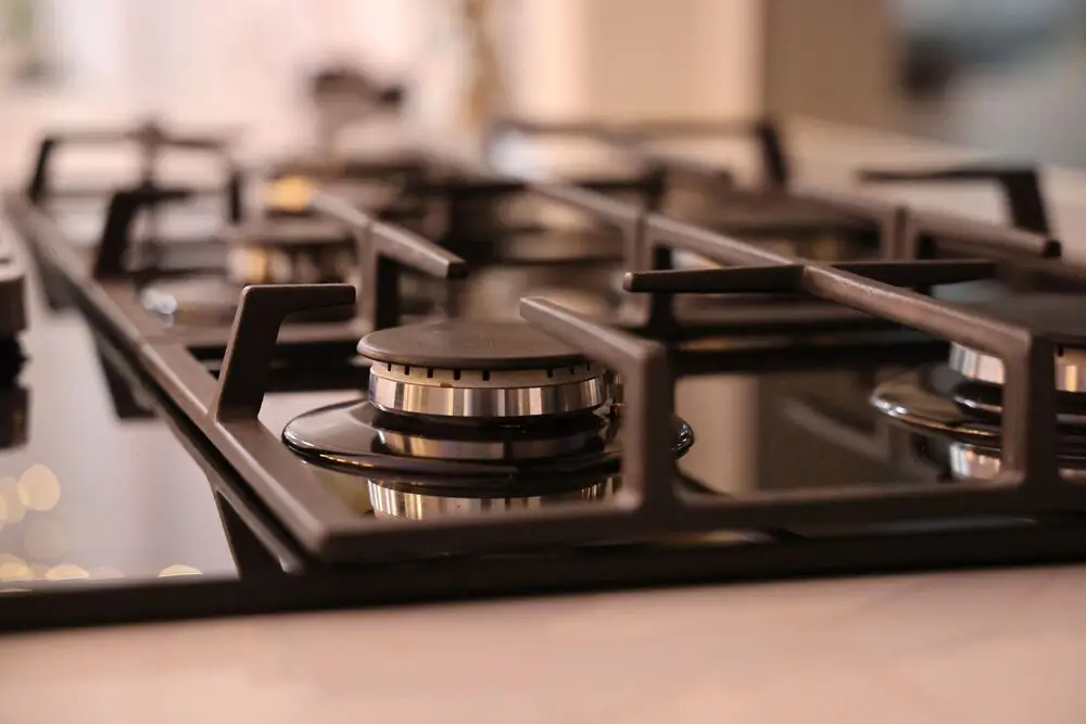Gas cooktop stainless steel burners kitchen renovation Surrey BC