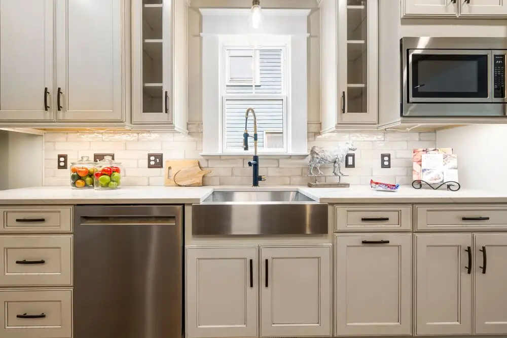 Kitchen cabinet warm neutral cream renovation Surrey White Rock Langley BC 2026