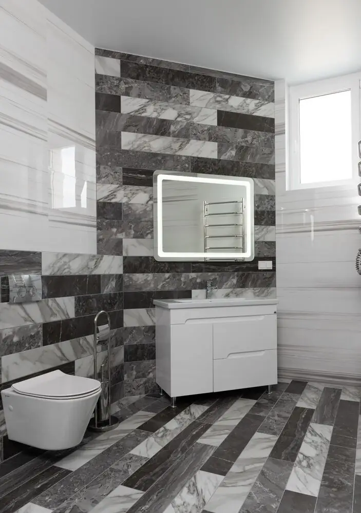 Tile drenching bathroom floor ceiling wall renovation Surrey White Rock Langley BC