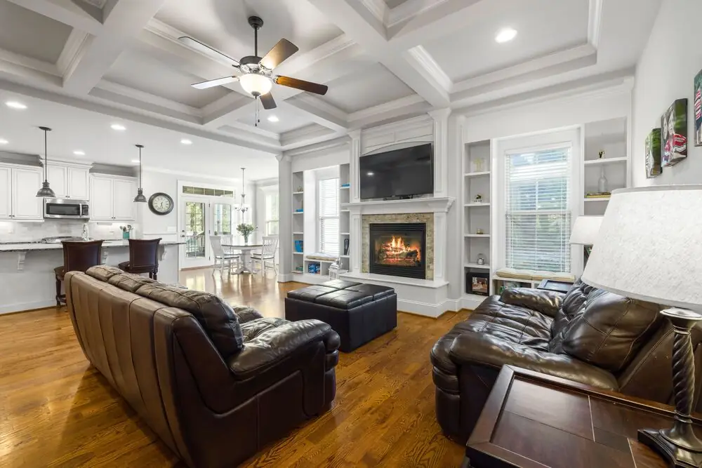 Engineered hardwood living room open concept Surrey White Rock Langley BC 2026