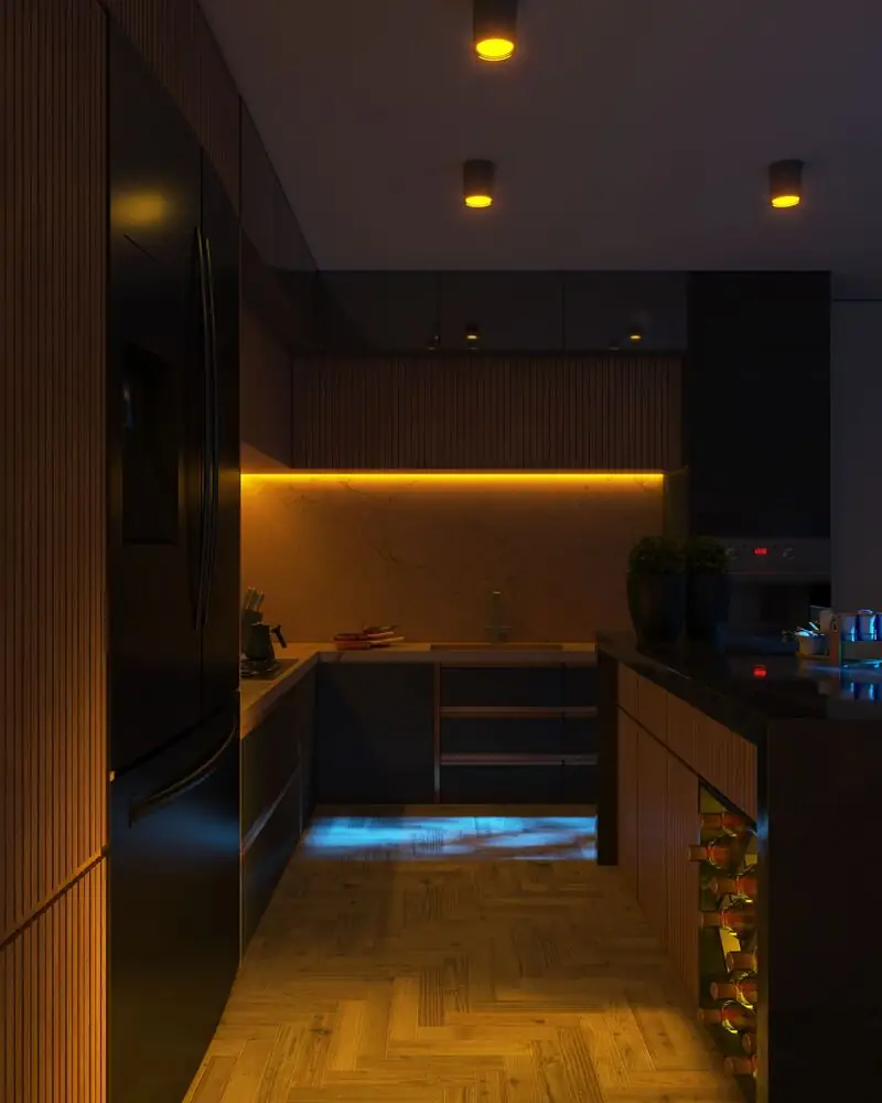 Under-cabinet LED kitchen lighting backsplash warm Surrey White Rock Langley BC 2026
