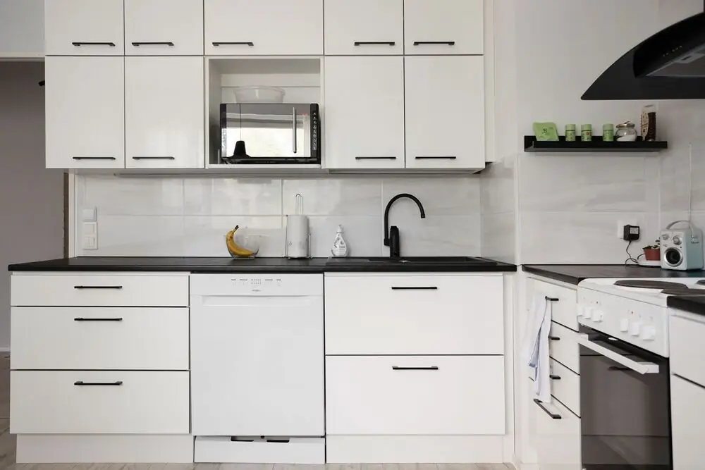 Kitchen cabinet matte black handles pulls modern Surrey White Rock Langley BC