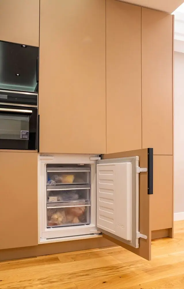Integrated refrigerator cabinet panel kitchen modern Surrey White Rock Langley BC