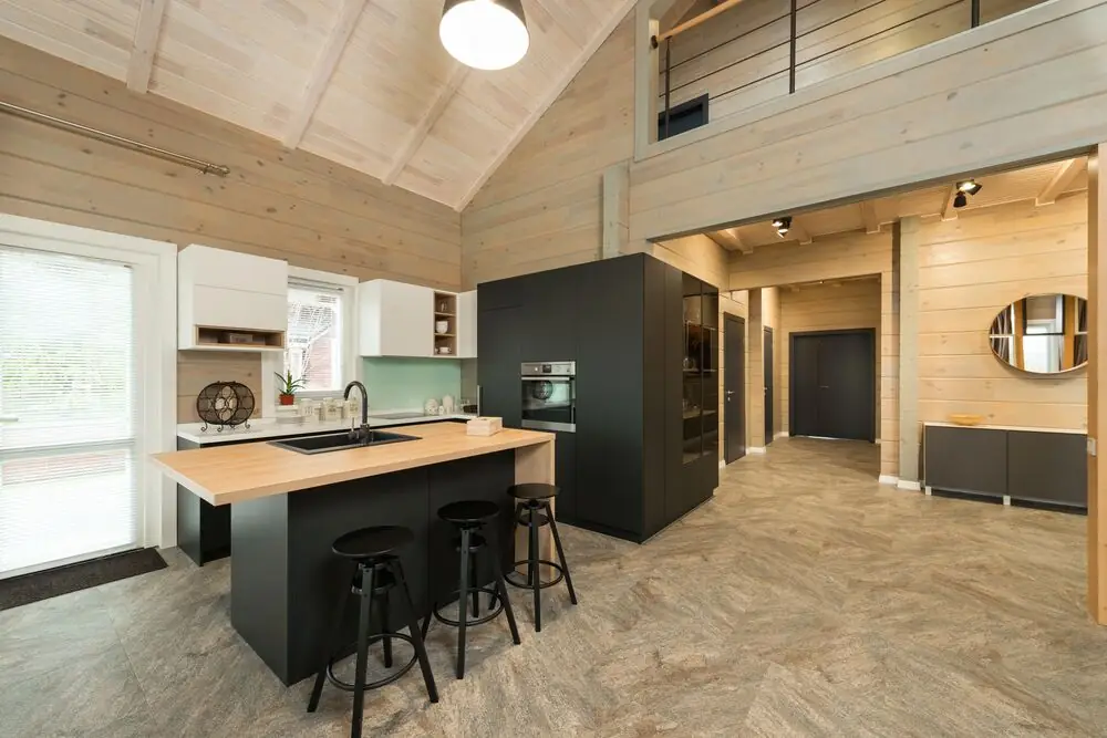 L-shape kitchen layout island modern open concept Surrey White Rock Langley BC