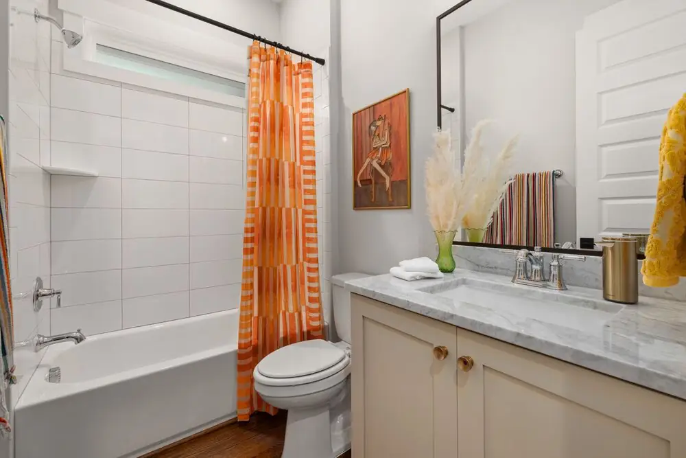 Bathroom shower curtain modern clean minimal Surrey White Rock Langley BC