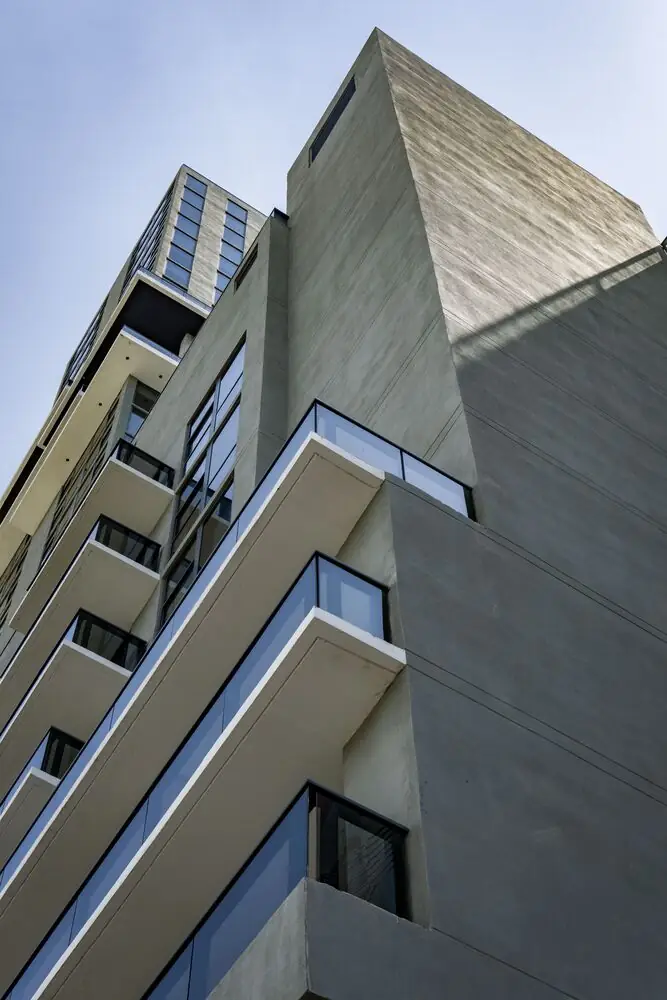 Concrete highrise condo building Surrey White Rock BC