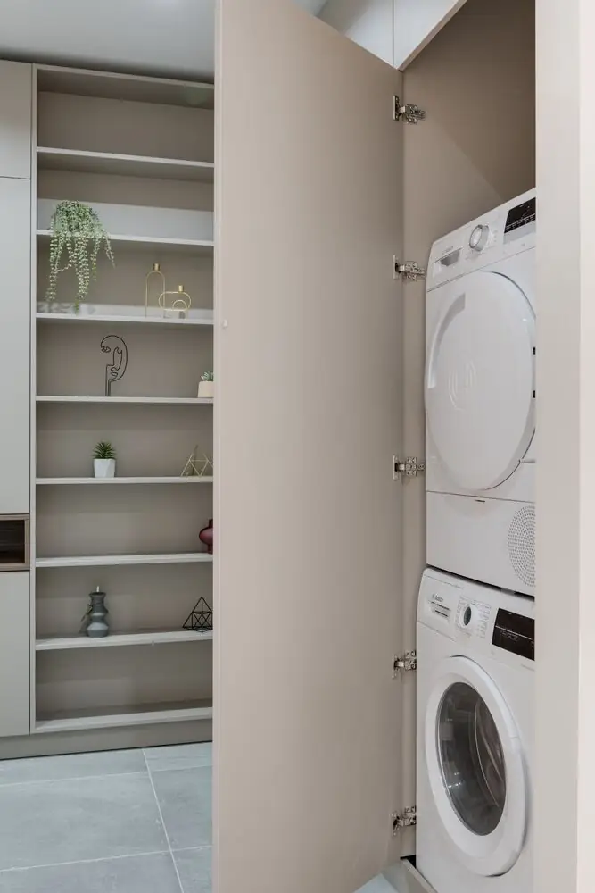Condo stacked washer dryer laundry closet Surrey White Rock BC