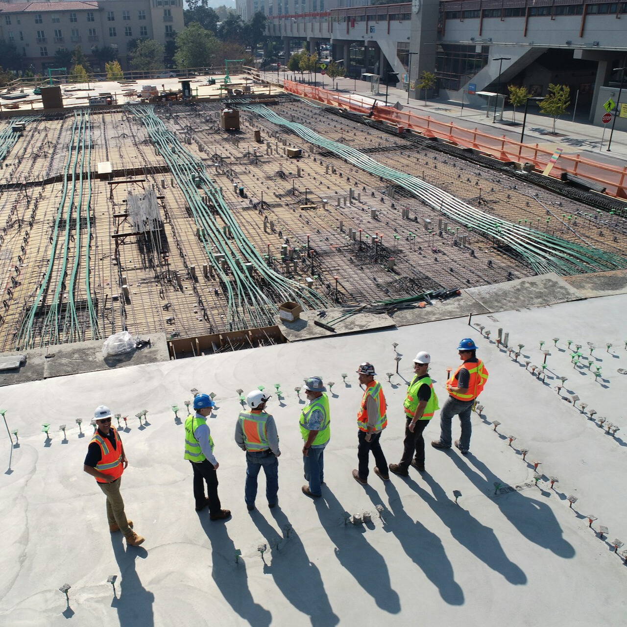 [background image] image of construction team meeting for a construction company