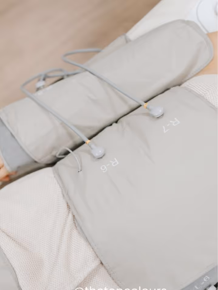 Compression therapy equipment at Natural Beauty by Helen in Twickenham, promoting wellness and personalized beauty treatments.